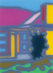 Grey House 1998-99 by Howard Arkley, 1998-99, synthetic polymer paint on paper, sold May 2013
