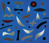 Festive Night 1983 by John Coburn, 1983, oil on canvas, sold May 2013