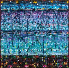 Oyster Line 2000-01 by Michael Johnson, 2000-01, oil on canvas, sold May 2013