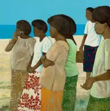 Arrival Toberua by Ray Crooke, oil on canvas, offered May 2013