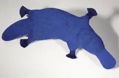 Louise Weaver, Platypus the Golden Spur 2006, 2006, fabric, cotton thread, silk, felt and lamé over foam
