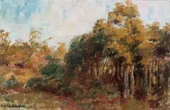 Bush, Macedon c1908 by Frederick McCubbin, c1908, oil on canvas, sold May 2013