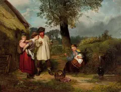 James Clarke Waite, The Robin's Egg 1868, 1868, oil on canvas