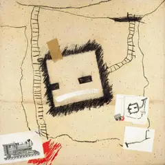 The Drawing Fields 1994 by Elwyn Lynn, 1994, mixed media on canvas, sold May 2013