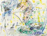 Tidal (Noosa) 1987 by John Olsen, 1987, watercolour, pastel and gouache on paper, sold May 2013
