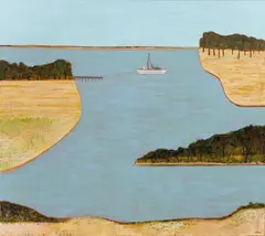 Jill Noble, Gippsland Boat 2003, 2003, synthetic polymer paint on canvas