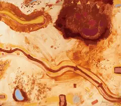Robert Juniper, Quondong 1996, 1996, mixed media on canvas
