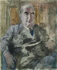 William Dobell, Portrait of Robert Menzies 1949, 1949, oil on paper