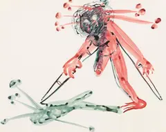The Fallen Pilgrim 1969 by Arthur Boyd, 1969, watercolour on paper, sold May 2013