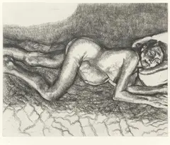 Before the Fourth 2004 by Lucian Freud, 2004, etching on Somerset white paper, sold Dec 2012