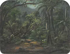 Ferntree Gulley 1857 by Eugene von Guerard, 1857, oil on canvas on panel, sold Dec 2012