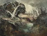 Arthur Boyd, The Billabong 1958-59, 1958-59, oil on canvas on board