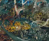 John Perceval, Bend in the Creek 1956, 1956, oil on board