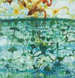 John Olsen, Sunbirds and Lily Pond