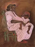 Elizabeth Durack, The Grandmother c1985, c1985, mixed media on masonite