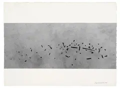 Fred Williams, Australian Landscape VI 1969, 1969, conté and spray paint on paper