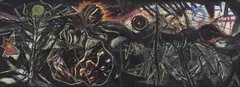 Untitled 1978 by Peter Booth, 1978, pastel on paper, sold Dec 2012
