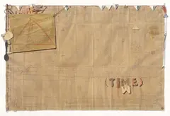 Time Flag 1981 by Tim Storrier, 1981, mixed media on canvas, sold Dec 2012