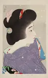 Torii Kotondo, Misty Spring 1933, 1933, woodblock