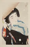 Torii Kotondo, Peony Snowflakes 1933, 1933, woodblock