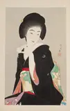 Torii Kotondo, A Tipsy Geisha 1932, 1932, woodblock