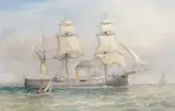 Oswald Walters Brierly, H.M.S. Sultan 1879, 1879, watercolour on paper