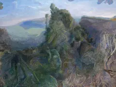 William Robinson, Tweed Valley Rainforest Ridge and Beechmont 1999, 1999, oil on canvas