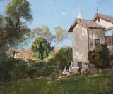Tea in the Garden, Grange Road 1930 by Arthur Streeton, 1930, oil on canvas, offered Sep 2012