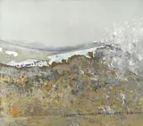 Fred Williams, Summer Snow at Perisher 1976-77, 1976-77, oil on canvas