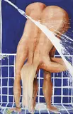 Arkie Under the Shower 1986-87 by Brett Whiteley, 1986-87, oil on board, sold Sep 2012