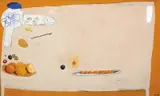 The Orange Table 1978 by Brett Whiteley, 1978, oil, mixed media and collage on board, sold Sep 2012