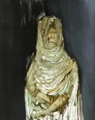 Figure at Harar 1963 by Sidney Nolan, 1963, oil on composition board, sold Sep 2012