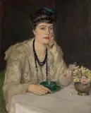 Rupert Bunny, A Cup of Chocolate (also known as At the Table) 1911, 1911, oil on canvas
