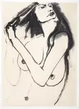 Brett Whiteley, Nude Study, Girl Brushing her Hair