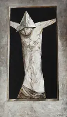 Yosl Bergner, The Clown 1971, 1971, oil on canvas