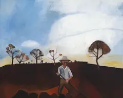 Shifting Rocks, Cambewarra by Robert Dickerson, synthetic polymer paint on canvas, offered Sep 2012