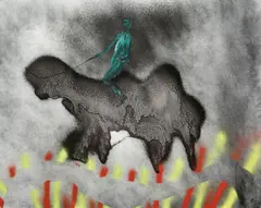 The Journey by Sidney Nolan, spray enamel and oil on canvas, sold Sep 2012
