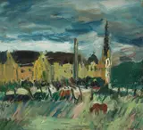 Arthur Boyd, Abbotsford Convent 1939, 1939, oil on composition board