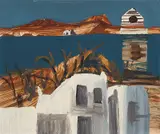 Greece 1958 by Sidney Nolan, 1958, oil on paper on board, sold Sep 2012