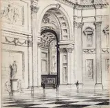 Lloyd Rees, Untitled (St Paul's Cathedral, London) 1924, 1924, ink on paper