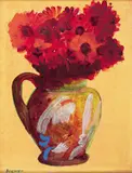 Alice, White Rabbit and Still Life c1987 by Charles Blackman, c1987, oil on canvas on board, sold Jun 2012
