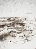 The Wave 1973 by Brett Whiteley, 1973, ink and wash on paper, offered Jun 2012