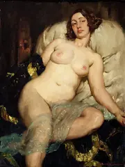 Repose c1940 by Norman Lindsay, c1940, oil on canvas, sold Jun 2012