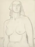 Frank Hinder, Untitled (Nude) 1936, 1936, pencil on paper