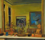 The Mantle 1972 by Margaret Olley, 1972, oil on composition board, sold Jun 2012