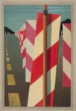 Jeffrey Smart, Study for Autobahn in the Black Forest II 1979, 1979, oil and synthetic polymer paint on canvas on composition board