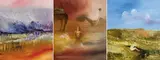Sandstorm (Burke and Wills) 1985 by Sidney Nolan, 1985, oil on canvas (triptych), sold Jun 2012