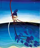 The Sunrise, Japanese: Good Morning! 1988 by Brett Whiteley, 1988, oil and collage on board with electric light, sold Jun 2012
