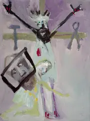 Kate Kelly 1979 by Sidney Nolan, 1979, oil on composition board, sold Jun 2012