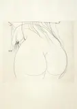 Brett Whiteley, Woman Under the Shower 1976, 1976, etching